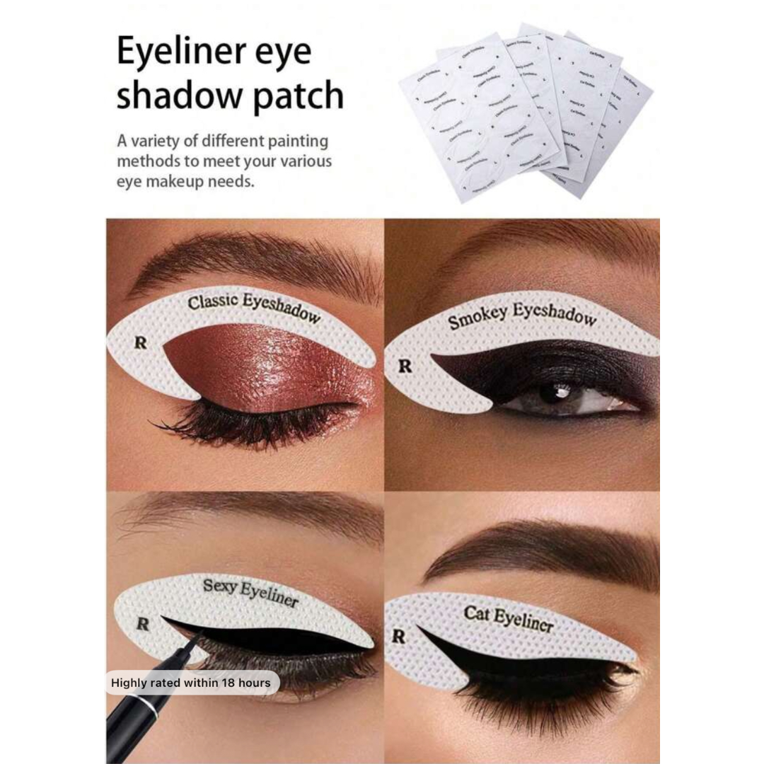 Eyelinear & Eyeshadow Sticker For Professional Finish 4 Sheets (32 Pairs)