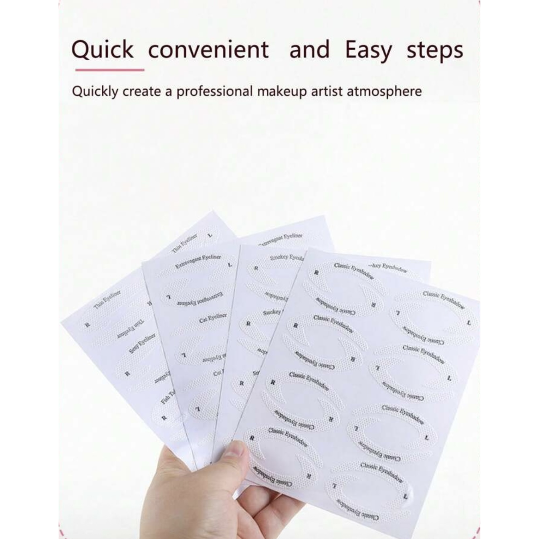 Eyelinear & Eyeshadow Sticker For Professional Finish 4 Sheets (32 Pairs)