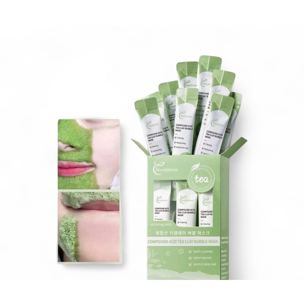 Green Tea Bubble Clay Mask (10 pcs)
