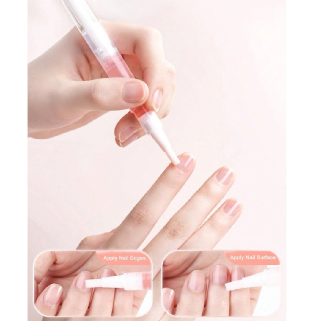 Cherry Pink Nail Cuticle Oil Pen, Plant Nutrient Oil Moisturizing