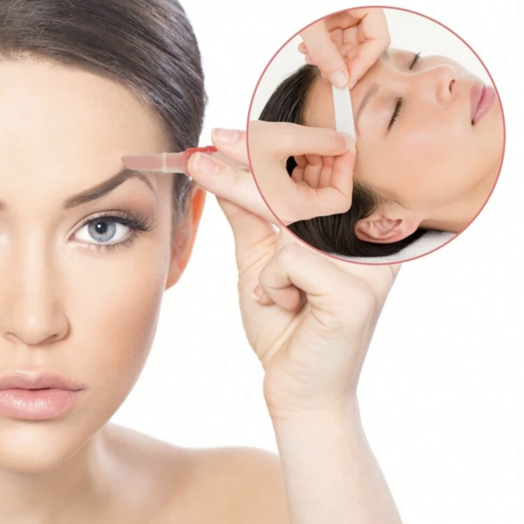 WAXKISS Eyebrow & uppser lip Hair Removal Kit ( 20 Mini Wax Strips + Eyebrow Wax Stick + Eyebrow Brush+ Post-Wax Care Wipes)