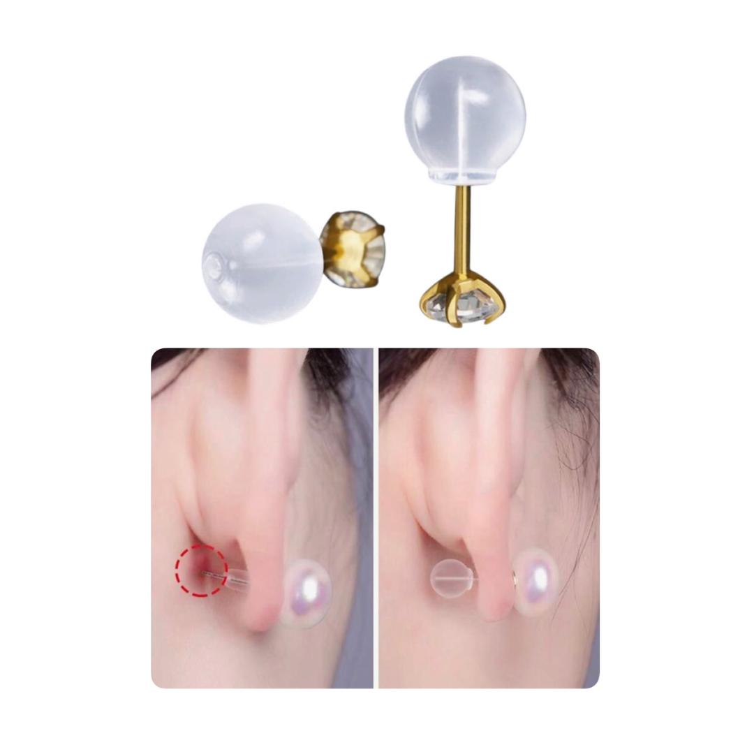 Soft Transparent Earrings Back (5 Pairs)