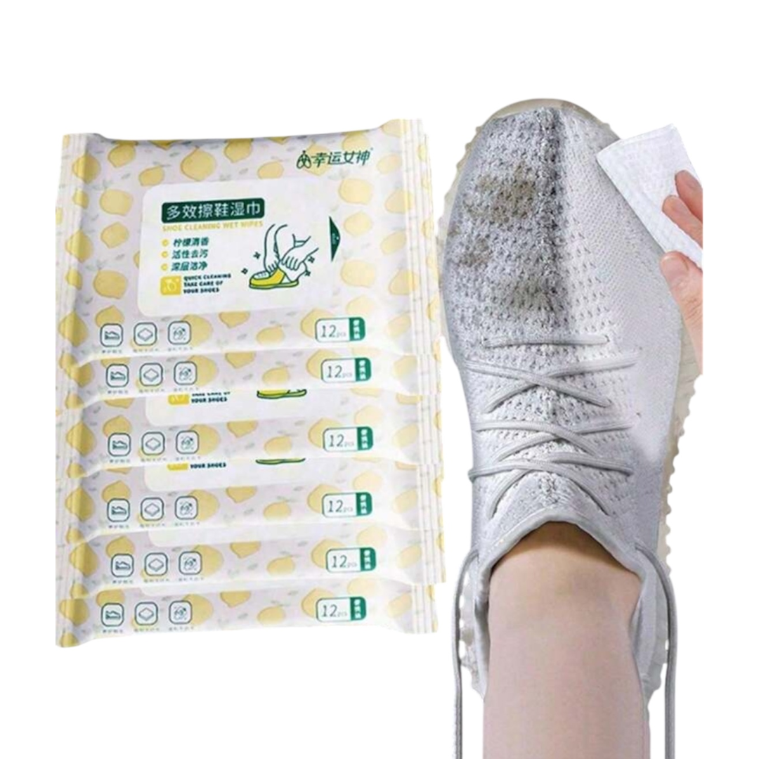 Magic White Shoe Cleaning Wet Wipes (12 Pcs)