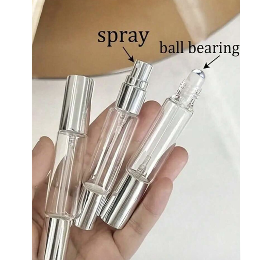 Dual Perfume Spray Bottle Easy To Carry ( Spray & Ball Bearing )